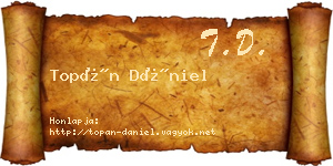 Topán Dániel névjegykártya